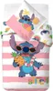 A Lilo & Stitch themed bedding set with a character graphic and striped pattern. Produktbild-Vorschau