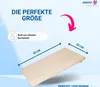 A wooden board with dimensions indicated, along with text highlighting its features and size. Anteprima dell’immagine prodotto