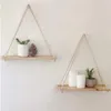 Wandplank met touw, set van 2, houten hangplank, 35 cm, Productafbeelding-voorbeeld 2