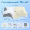 A diagram showing the features and dimensions of a neck pillow. Produktbild-Vorschau