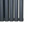 Oválný trubkový radiátor - 600 mm x 780 mm - antracitově Náhled obrázku produktu 7