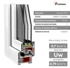 Finestra Framex premium in PVC-U larghezza x altezza: (50 x Anteprima dell’immagine prodotto 4
