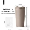 Thermobecher Edelstahl 480ml Kaffee Becher Trinkbecher Strohhalm isoliert Vinsun Produktbild-Vorschau