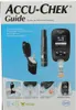 The image shows the packaging of a blood glucose monitoring system, including the device, lancet, and test strips, along with instructional diagrams. Náhľad obrázku produktu
