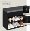 Banc à chaussures NATALYA avec coussin d'assise 104x30x49cm Voir les images du produit 4