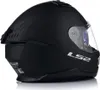 A black LS2 motorcycle helmet shown from the side. Náhled obrázku produktu