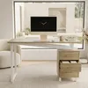 Grand bureau avec rangements, MDF, 3 tiroirs, 130 x 55 x 75 Voir les images du produit 10