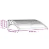 vidaXL Türvordach Grau und Transparent 80x75 cm Produktbild-Vorschau 9