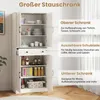 Kuchyňská skříňka se 4 dvířky, 183 cm vysoká příborníková a Náhled obrázku produktu 3