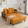 Multifunktionale Cord-Lounge mit Chaiselongue & großer Produktbild-Vorschau 3