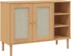 vidaXL Sideboard SENJA Rattan-Optik Braun 112x40x80 cm Produktbild-Vorschau 2