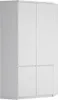A white corner wardrobe with four doors. Produktbild-Vorschau