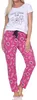 Normann Damen Schlafanzug kurzarm mit langer Pyjamahose - Produktbild-Vorschau 2