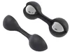 Two black and silver objects with a rounded, bulbous shape at each end, connected by a narrow shaft. One object is shown from the side, while the other is shown from a slightly elevated angle. Produktbild-Vorschau