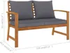 vidaXL Banc de jardin 120 cm avec coussins gris foncé en Voir les images du produit 5