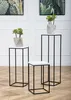 Howhomely Flower Stool Metal Black / White 40x24x24cm - Náhled obrázku produktu 2