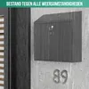 Avalo Brievenbus Zwart RVS - Wandbrievenbus - Incl. Productafbeelding-voorbeeld 6