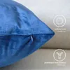 Lionmood Premium Samt Kissenbezug Blau 45x45cm -1er- Velvet Produktbild-Vorschau 6