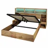 Lit double à sommier hydraulique en bois Flieks 160 x 200 Voir les images du produit 10