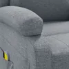 vidaXL Sedia da massaggio in tessuto grigio chiaro Anteprima dell’immagine prodotto 8