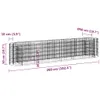 vidaXL Gabionen-Hochbeet Verzinktes Eisen 260x50x50 cm -  Produktbild-Vorschau 9