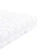 A close-up, diagonal view of a white mattress with a quilted pattern and a zipper. Podgląd zdjęcia produktu