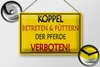 Blechschild Warnschild 30x20cm Koppel Betreten verboten Produktbild-Vorschau 2