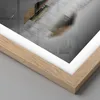 Gerahmtes Poster - Rahmen in heller Eiche - Hütte Nebel Produktbild-Vorschau 2