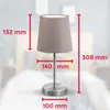 LED Tischleuchte Stoff Dekolampe Nachttisch-Leuchte Produktbild-Vorschau 5