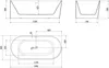 Mexen Mia vasca da bagno freestanding angolare sinistra 160 Anteprima dell’immagine prodotto 6