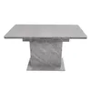 A marble-patterned dining table with a pedestal base, shown against a white background. Produktbild-Vorschau