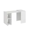 KOMTO Schreibtisch mit Stauraum Weiß – PC Tisch mit 2 Produktbild-Vorschau 11