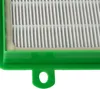 Close-up of a vacuum cleaner filter with a green plastic frame. Produktbild-Vorschau