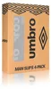 Umbro Pánske Slipy Bavlnené Čierne 4 Ks Náhľad obrázku produktu 7