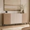 Dressoir HWC-Q84, kast/commode, deuren met 3D-structuur, Productafbeelding-voorbeeld 1