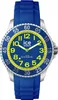 A close-up studio shot of a blue and yellow Ice Watch. Produktbild-Vorschau