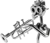 A close-up of a metal figurine of a trumpet player, made from nuts, bolts, and other hardware. Náhled obrázku produktu