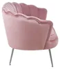 Elegancka dwuosobowa sofa IGLIKA – różowa / srebrne nóżki Podgląd zdjęcia produktu 3