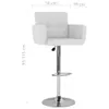vidaXL Barhocker 2 Stk. Weiß Kunstleder -  Barhocker Produktbild-Vorschau 11
