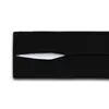 A black cushion cover with a zipper is shown against a white background. Produktbild-Vorschau