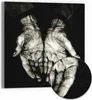 DEQORI Hybrid Leinwand Bild 50x50 cm 'Hände des Lebens' Produktbild-Vorschau 1