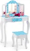 DREAMADE Kinder-Schminktisch mit Hocker, Frisiertisch aus Produktbild-Vorschau 2