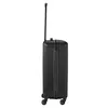 A black trolley suitcase with its handle extended, shown from the side against a white background. Produktbild-Vorschau
