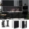 Küchenunterschrank Vicco Fame-Line Schwarz gestreift 60 cm Produktbild-Vorschau 4