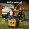 People camping with a generator and RV. Podgląd zdjęcia produktu