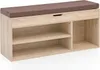 Schuhbank WL5.344 mit Sitzfläche Garderoben-Bank Holz Produktbild-Vorschau 1