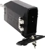 A black motorcycle tool box with silver clasps and a key is shown against a white background. Anteprima dell’immagine prodotto