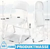 Klappstuhl 4er Set mit gepolsterten Sitzen bis 158KG- Produktbild-Vorschau 3