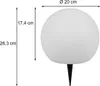 A diagram showing the dimensions of a spherical garden light. Produktbild-Vorschau