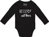 Huuraa Baby Body Hesse mit Herz 68 Black  Baumwolle Produktbild-Vorschau 1